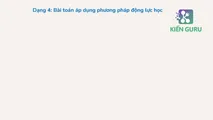 BT - Bài tập áp dụng phương pháp động lực học (Phần 1)