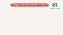 BT - Dạng 1: Tính động lượng của vật và hệ vật