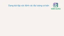 BT - Xác định các đại lượng trong CĐT