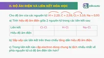 Độ âm điện và liên kết hoá học