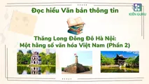 Thăng Long - Đông Đô - Hà Nội: một hằng số văn hoá Việt Nam (Phần 2)