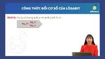 Lí thuyết 2: Công thức đổi cơ số của lôgarit