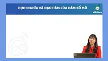 Lí thuyết 1: Định nghĩa và đạo hàm của hàm số mũ