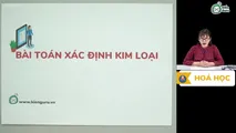 Bài toán xác định kim loại