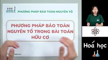 Phương pháp bảo toàn nguyên tố trong bài toán hữu cơ