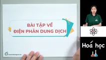 Bài tập về điện phân dung dịch