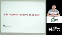 Các bất phương trình vô tỉ cơ bản