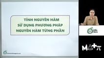 Tính nguyên hàm sử dụng phương pháp nguyên hàm từng phần