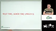 Mặt trụ, Khối trụ (Phần 1)