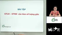 GTLN và GTNN của hàm số lượng giác