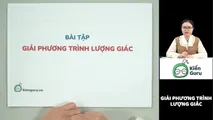 Giải phương trình lượng giác